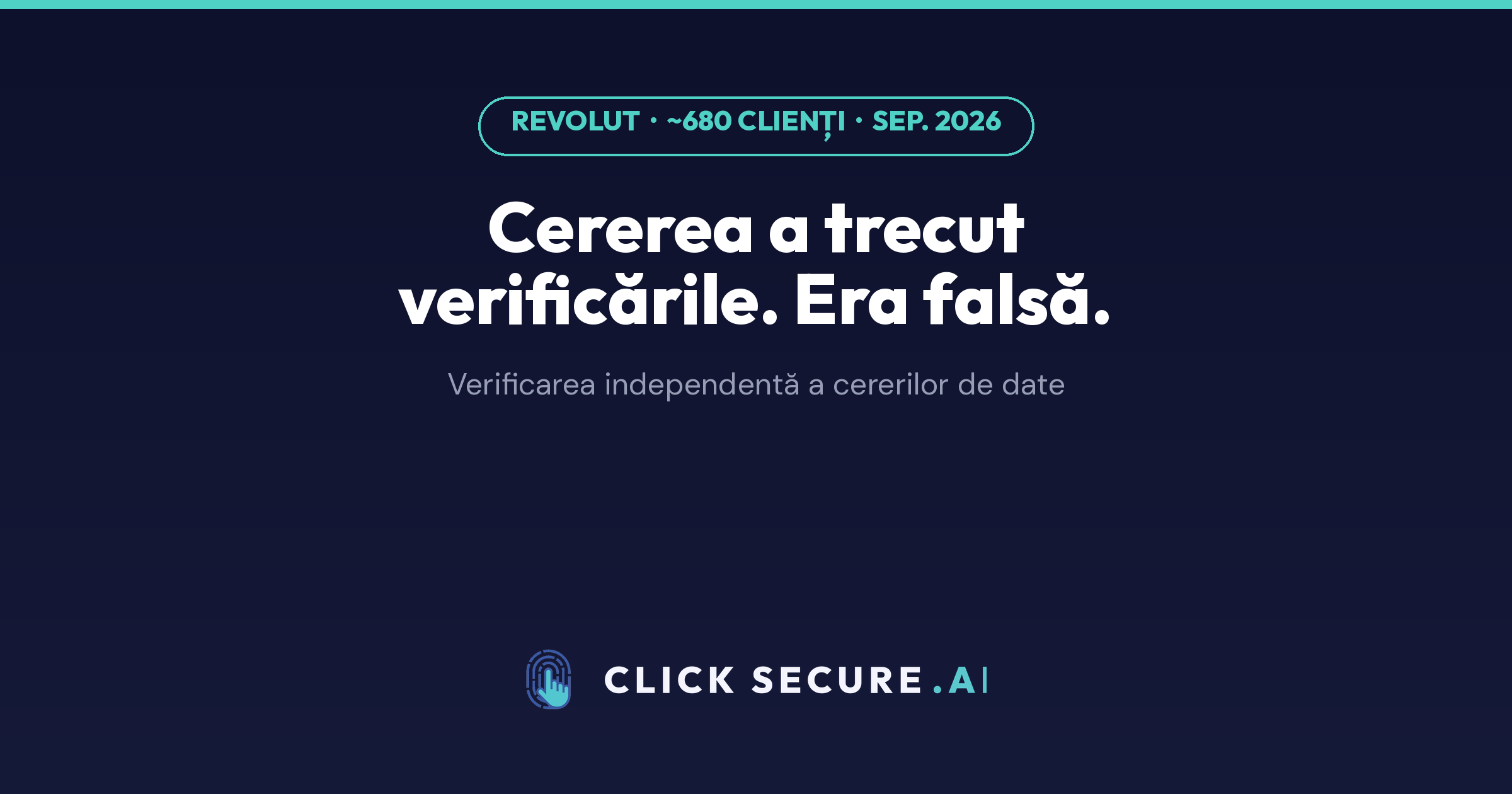 Cererea a trecut verificările. Era falsă.